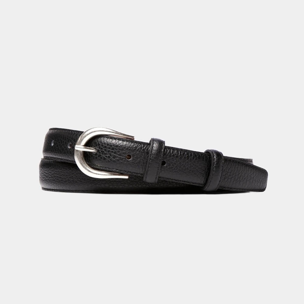 SUITSUPPPLY Black Italian cow leather belt, size 34